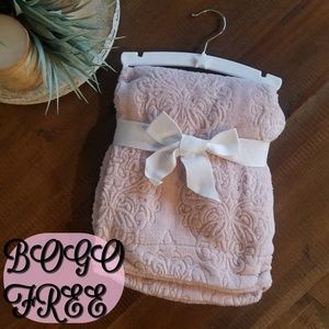 New in package pink soft baby blanket